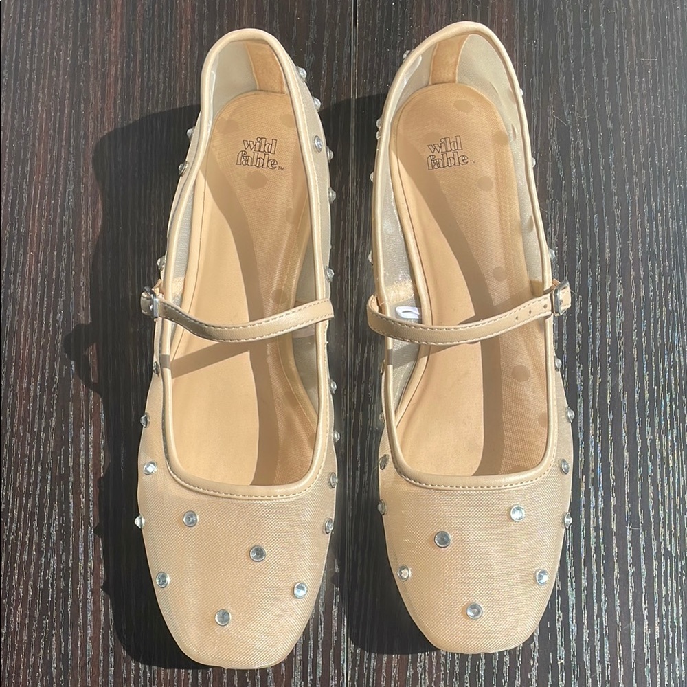 Wild Fable Women's Cream Mary Jane Flats